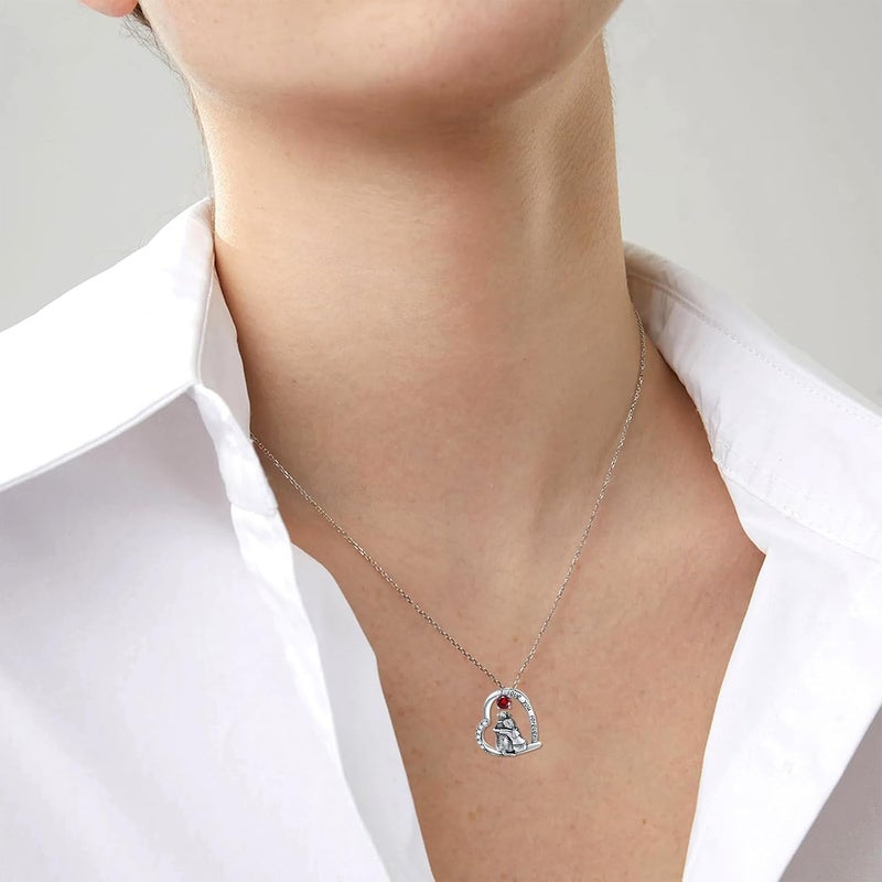 SIMONLY Store Mothers Day Gifts 925 Sterling Silver Dog Necklace Dog Pendant Necklace for Girls Dog Memorial Jewelry Gifts for Women Dog Lovers - Image 2